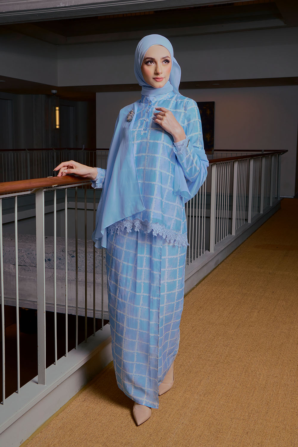 Eva Mini Kurung - Baby Blue